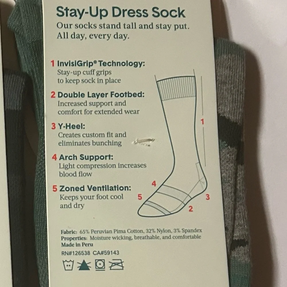 Tommy John 2 Pairs Of Kids Stay Up Dress Socks Camouflage Shoe Size 3.5 - 5